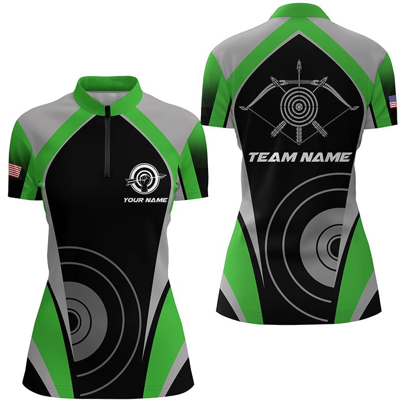 Personalisiertes Bogenschieß - Team - Trikot Poloshirt Grün Unisex T1326 - Climcat