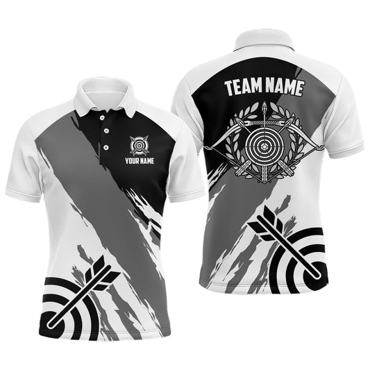 Personalisiertes Bogenschießen Poloshirt Grau Unisex Trikot T0635 - Climcat