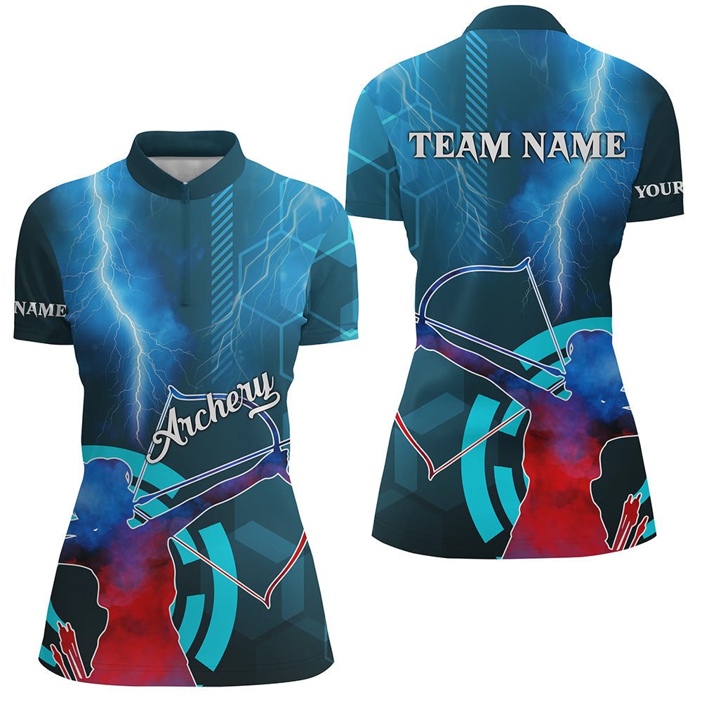 Personalisiertes Bogenschießen Poloshirt Unisex Teamtrikot | Blitz & Donner Design T0539 - Climcat