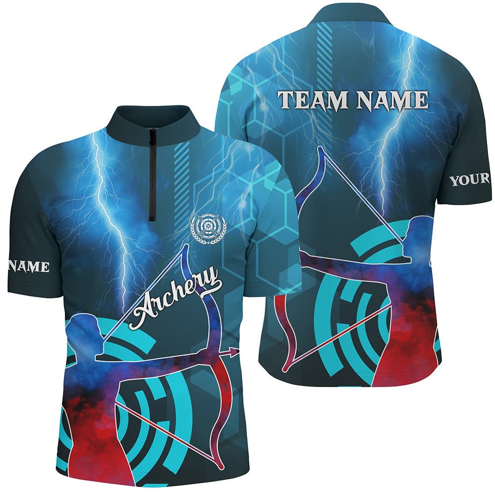 Personalisiertes Bogenschießen Poloshirt Unisex Teamtrikot | Blitz & Donner Design T0539 - Climcat