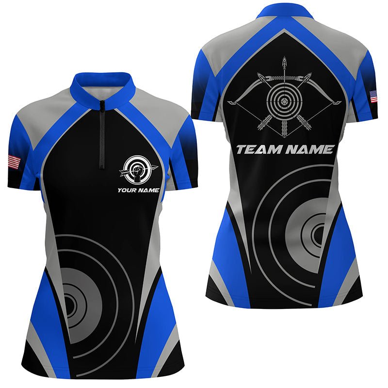 Personalisiertes Bogenschießen Team Trikot / Poloshirt - Blau Herren & Damen T1325 - Climcat