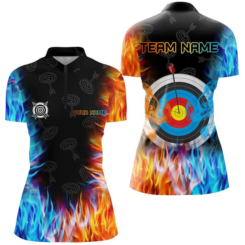 Personalisiertes Bogensport Poloshirt | 3D Druck Feuer Wasser Zielscheibe | Herren Damen | T1321 - Climcat