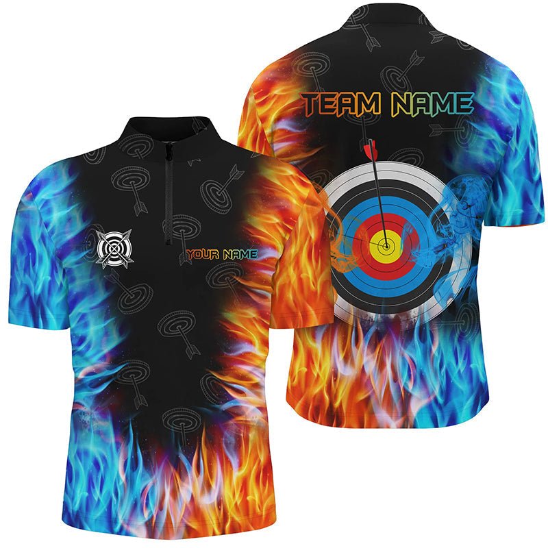 Personalisiertes Bogensport Poloshirt | 3D Druck Feuer Wasser Zielscheibe | Herren Damen | T1321 - Climcat