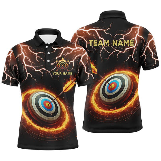 Personalisiertes Bogensport Poloshirt / Trikot - Feuer Donner & Blitz Design - Herren & Damen T1028 - Climcat