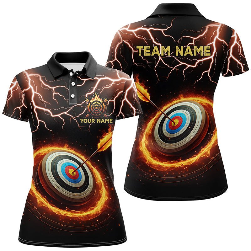 Personalisiertes Bogensport Poloshirt / Trikot - Feuer Donner & Blitz Design - Herren & Damen T1028 - Climcat