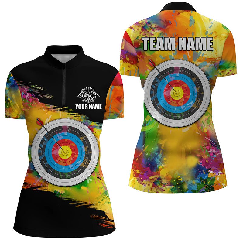 Personalisiertes Buntes 3D Bogenschießen Poloshirt Unisex T1238 - Climcat