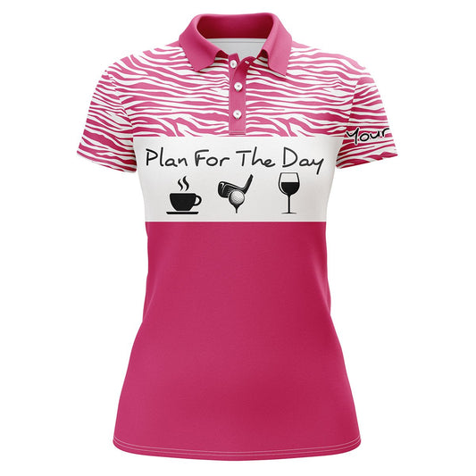 Personalisiertes Damen Golf Polo Shirt mit lustigem Spruch - Golfshirt für Damen mit individuellem Namen - Golf Geschenkideen N3479 - Climcat