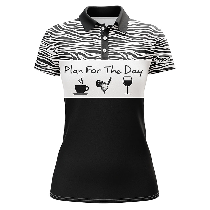 Personalisiertes Damen Golf Polo Shirt mit lustigem Spruch - Golfshirt für Damen mit individuellem Namen - Golf Geschenkideen N3479 - Climcat