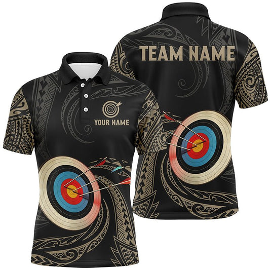 Personalisiertes Golden Tribal Bogenschießen Poloshirt Unisex Teamkleidung T0643 - Climcat