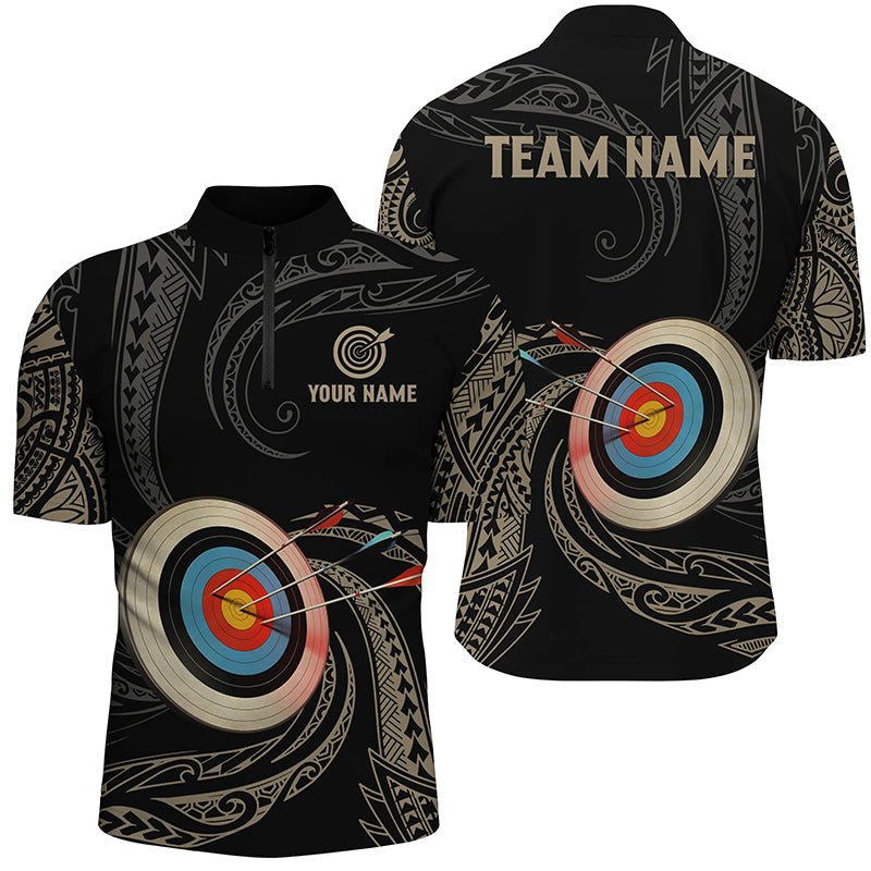 Personalisiertes Golden Tribal Bogenschießen Poloshirt Unisex Teamkleidung T0643 - Climcat