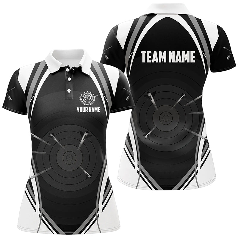 Personalisiertes Team Polo - Shirt Bogenschießen (Herren & Damen) - Mit eigenem Teamnamen & 3D Ziel/Pfeile Motiv - T0599 - Climcat