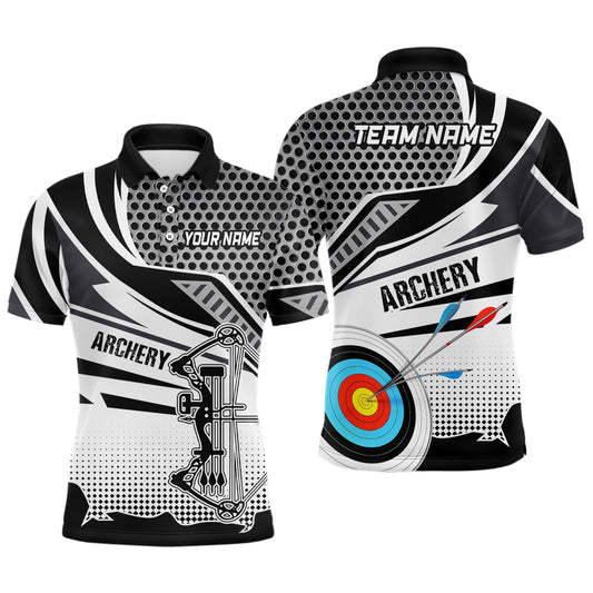 Poloshirt Bogenschießen - Personalisiert - Modernes Motiv (Compoundbogen 3D) - Herren & Damen - V0668 - Climcat