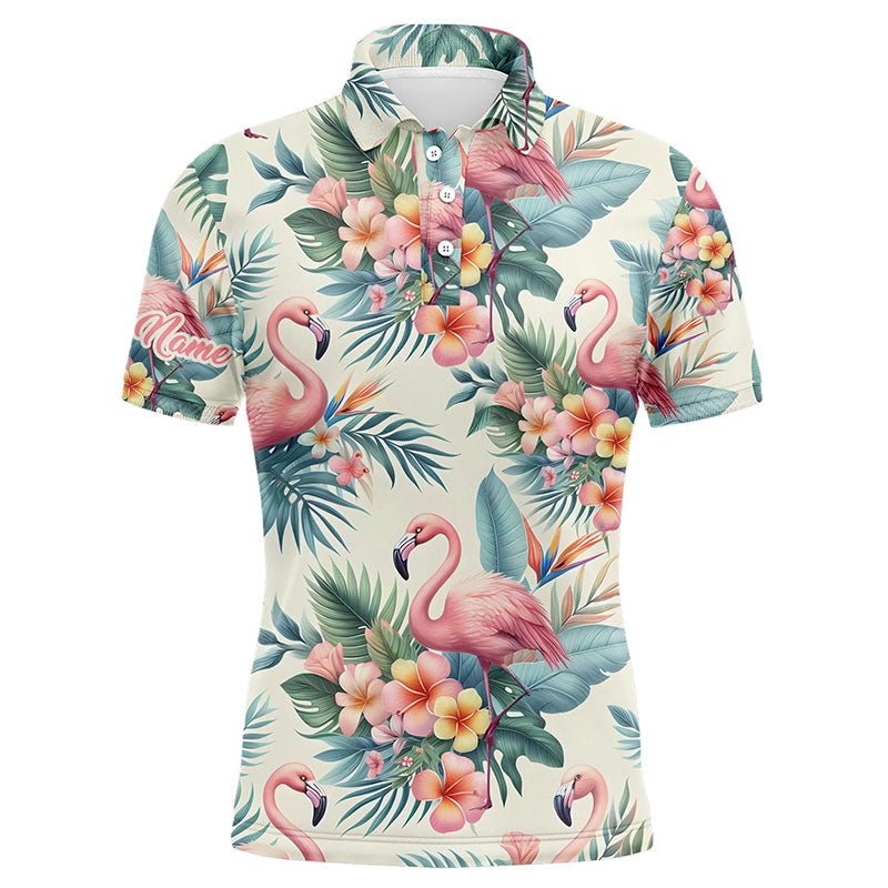 Rosa Flamingo Tropische Herren Golf Polo Shirts Personalisierte Golf Shirts Für Männer Golf Geschenke L1309 - Climcat