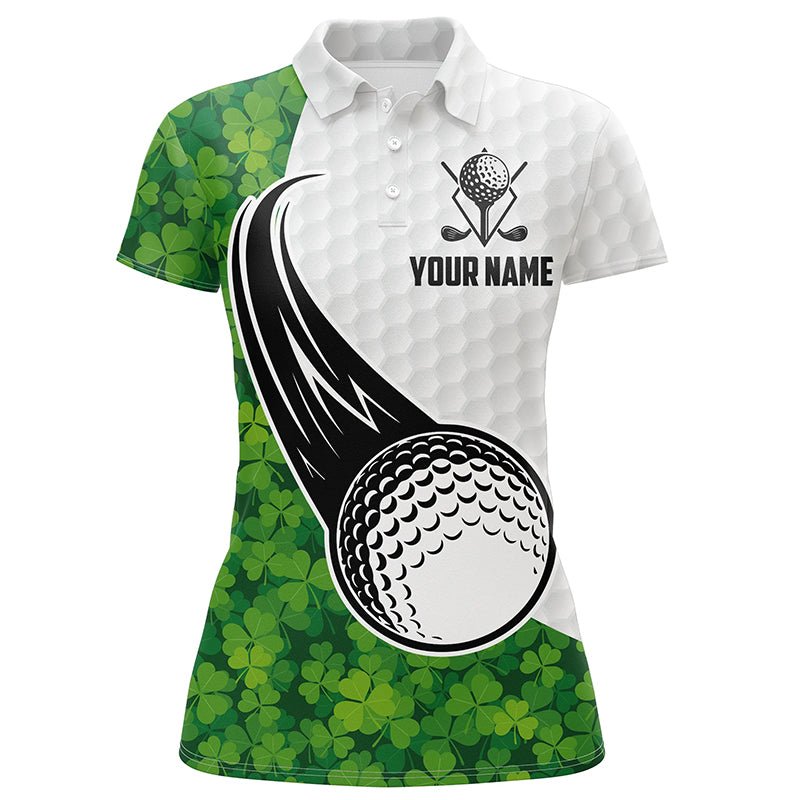 St. Patrick's Day Grünes Kleeblatt Golf Polo Shirt Maßgeschneiderte Golfshirts Für Damen Golfer Geschenke L1481 - Climcat