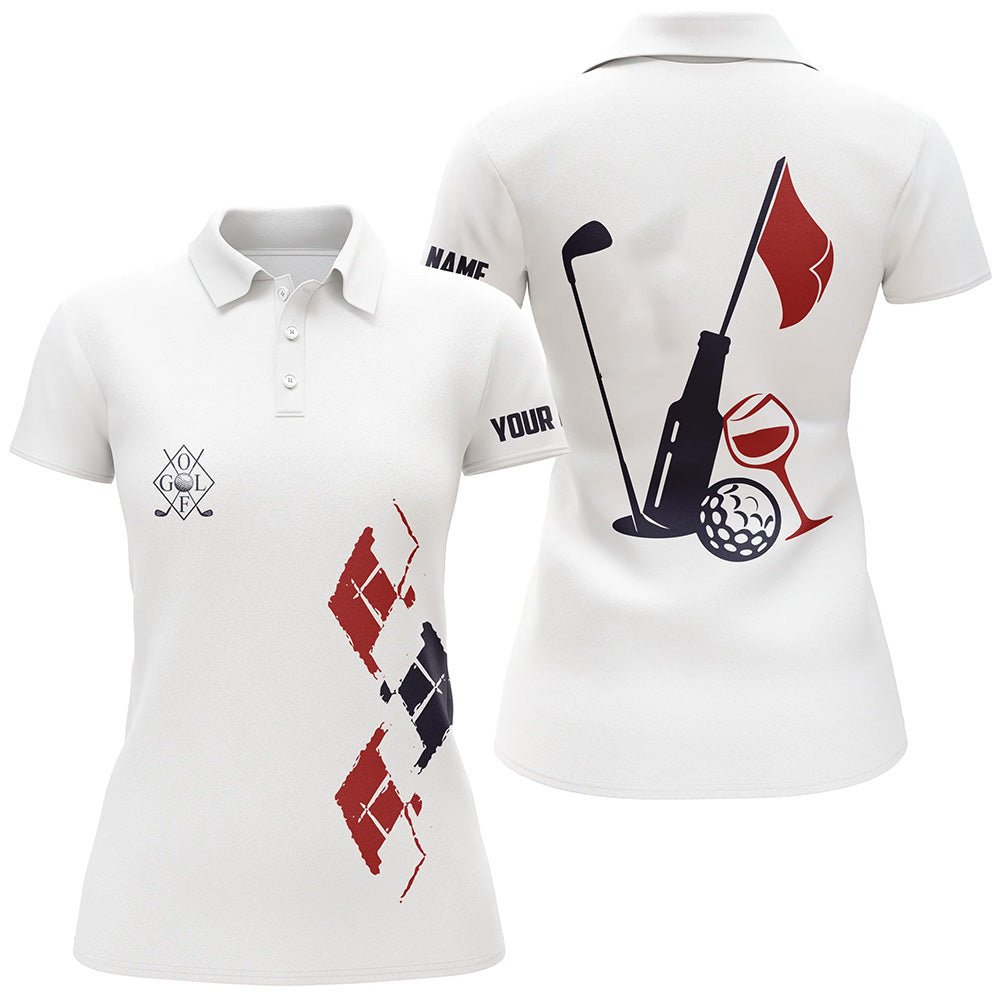 Stilvolles Damen Golf Polo Shirt - Vintage Design für Golf und Weinliebhaber - Golf Club Team Polo Shirt N5356 - Climcat