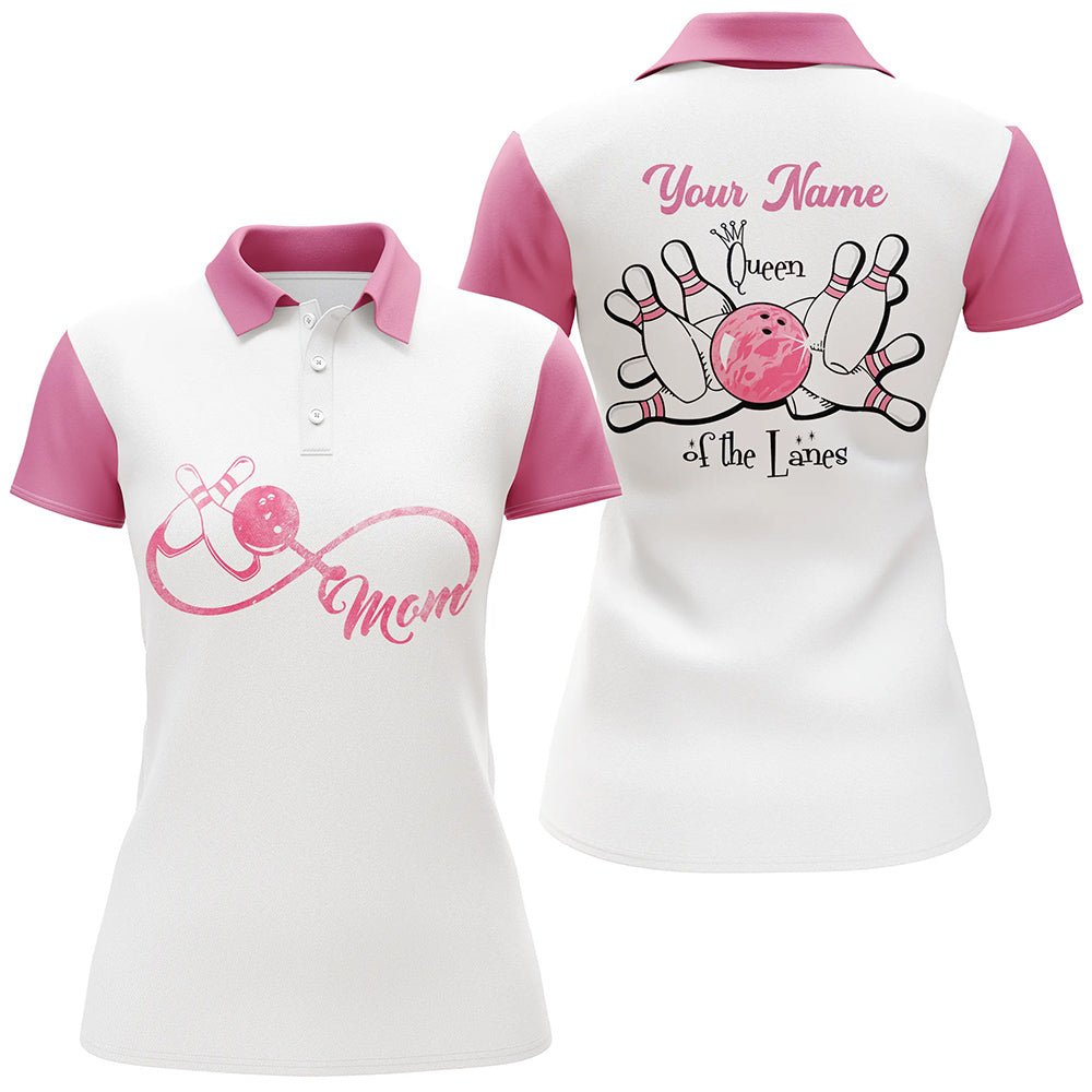 Damen Bowling Polo Shirt | Personalisierte Bowling Shirts für Mütter | Königin der Bahnen | Muttertagsgeschenk | Q5184 - Climcat