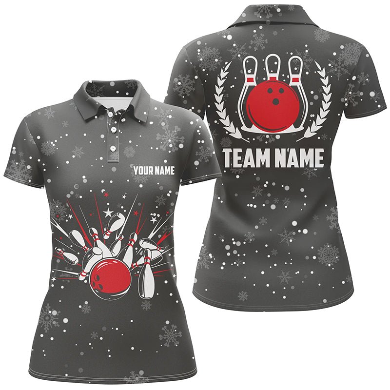 Damen Bowling Polo Shirts individuell gestalten - Retro Bowling Team Damen Bowler Trikots, Bowling Geschenke Q6592 - Climcat