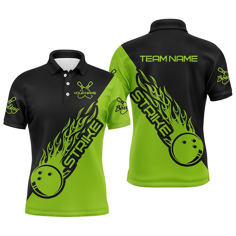 Individuell gestaltete Bowling-Shirts für Männer und Frauen, Bowling-Team-Shirts, Bowling Strike Grün - Climcat