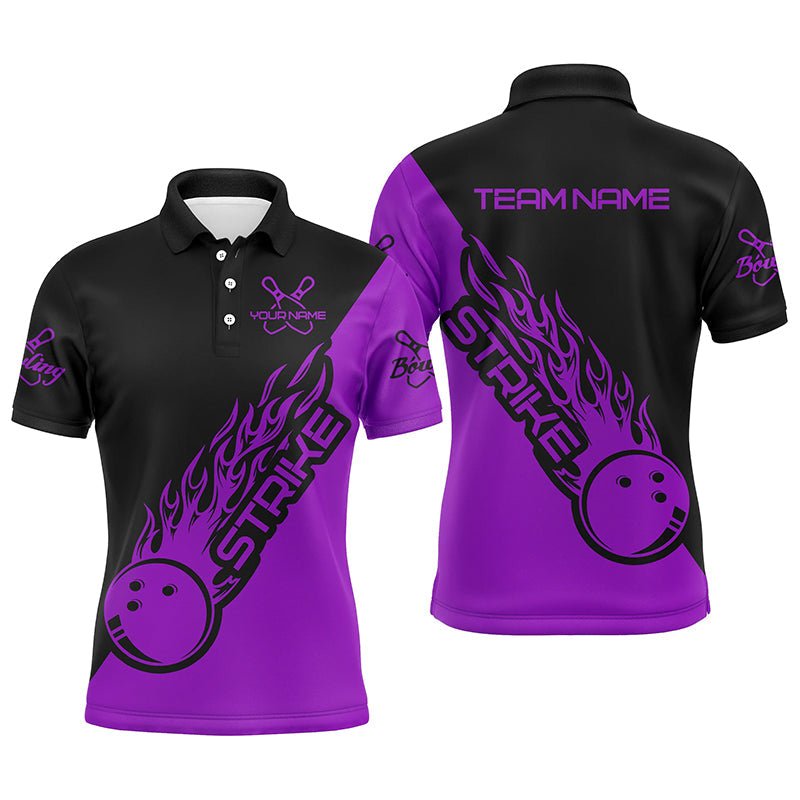 Individuelle Bowling-Shirts für Herren und Damen, Bowling-Teamshirts Bowling Strike | Lila P4288 - Climcat