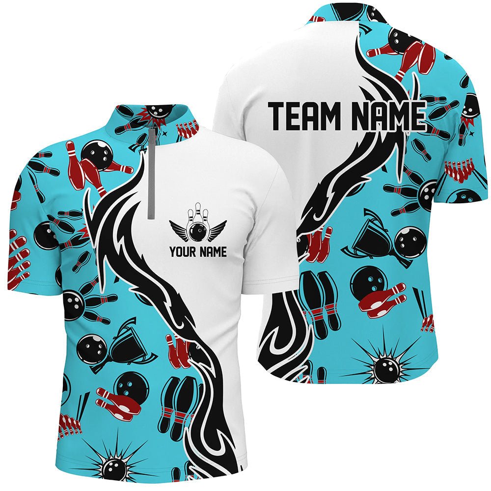 Individuelle Bowling-Shirts für Herren und Damen, personalisierte Bowling-Teamtrikots mit Bowling-Muster P4956 - Climcat