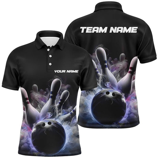 Individuelle Herren Bowling Polo Shirts - Rauchige Bowling Team Trikots - Strike Bowling Shirts P5402 - Climcat