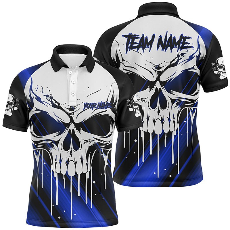 Meeresschaumgrüne Totenkopf-Damen-Sporttrikots, individuelle Team-Bowling-Damen-Quarter-Zip-Shirts P5271 main image 1