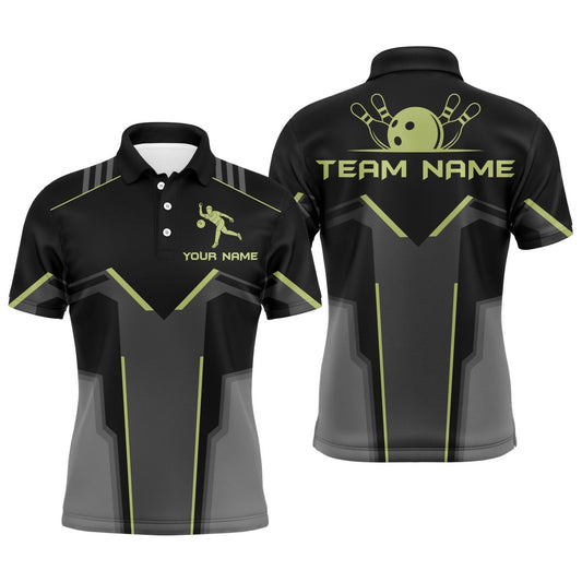 Individuelles Polo-Bowling-Shirt für Herren mit Teamnamen, Bowlingtrikot mit kurzen Ärmeln NBP28-4R0B8 - Climcat