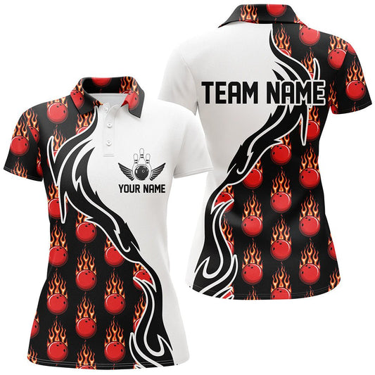 Maßgeschneiderte Bowling-Shirts für Damen, Personalisierte Bowling-Team Trikots mit Bowling-Muster P4959 - Climcat