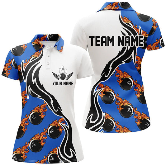 Maßgeschneiderte Bowling-Shirts für Damen, Personalisierte Bowling-Team Trikots mit Bowling-Muster P4962 - Climcat