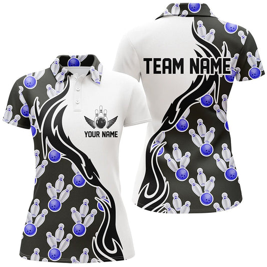 Maßgeschneiderte Bowling-Shirts für Damen, Personalisierte Bowling-Team Trikots mit Bowling-Muster P4964 - Climcat