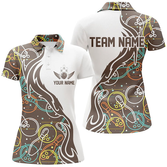 Maßgeschneiderte Bowling-Shirts für Damen, Personalisierte Bowling-Team Trikots P4496 - Climcat