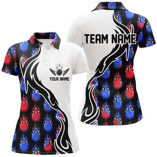 Maßgeschneiderte Bowling-Shirts für Damen, Personalisierte Bowling-Team Trikots P4979 - Climcat