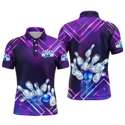 Maßgeschneidertes Bowlinghemd für Herren - Personalisiertes Bowlingtrikot für Bowling-Teamliga - Hochwertiges Poloshirt Z99-3 - Climcat