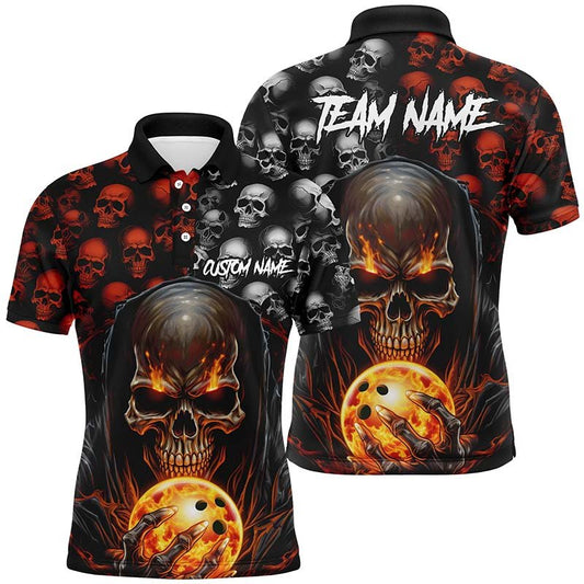 Personalisierte Bowling Herren Polo Shirts - Individuelle Bowling Liga Team Trikots - Coole Halloween Outfits - P5346 - Climcat