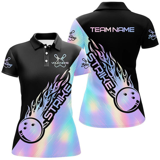 Personalisierte Bowling-Polo-Shirts für Damen, individuelle Bowling-Team-Shirts, Bowlingspieler-Outfit P5240 - Climcat