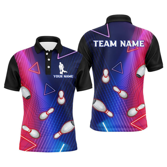 Personalisierte Bowling-Shirt für Herren - Individuell gestaltbares Polo Bowling Trikot - 3D Bowling Team Shirt D45 - Climcat