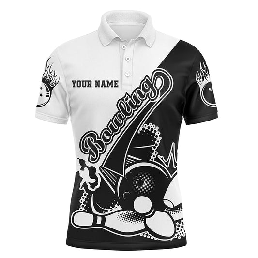 Personalisierte Bowling-Shirts für Herren, Bowling Club Polo-Shirts, Bowling Strike P3722 - Climcat