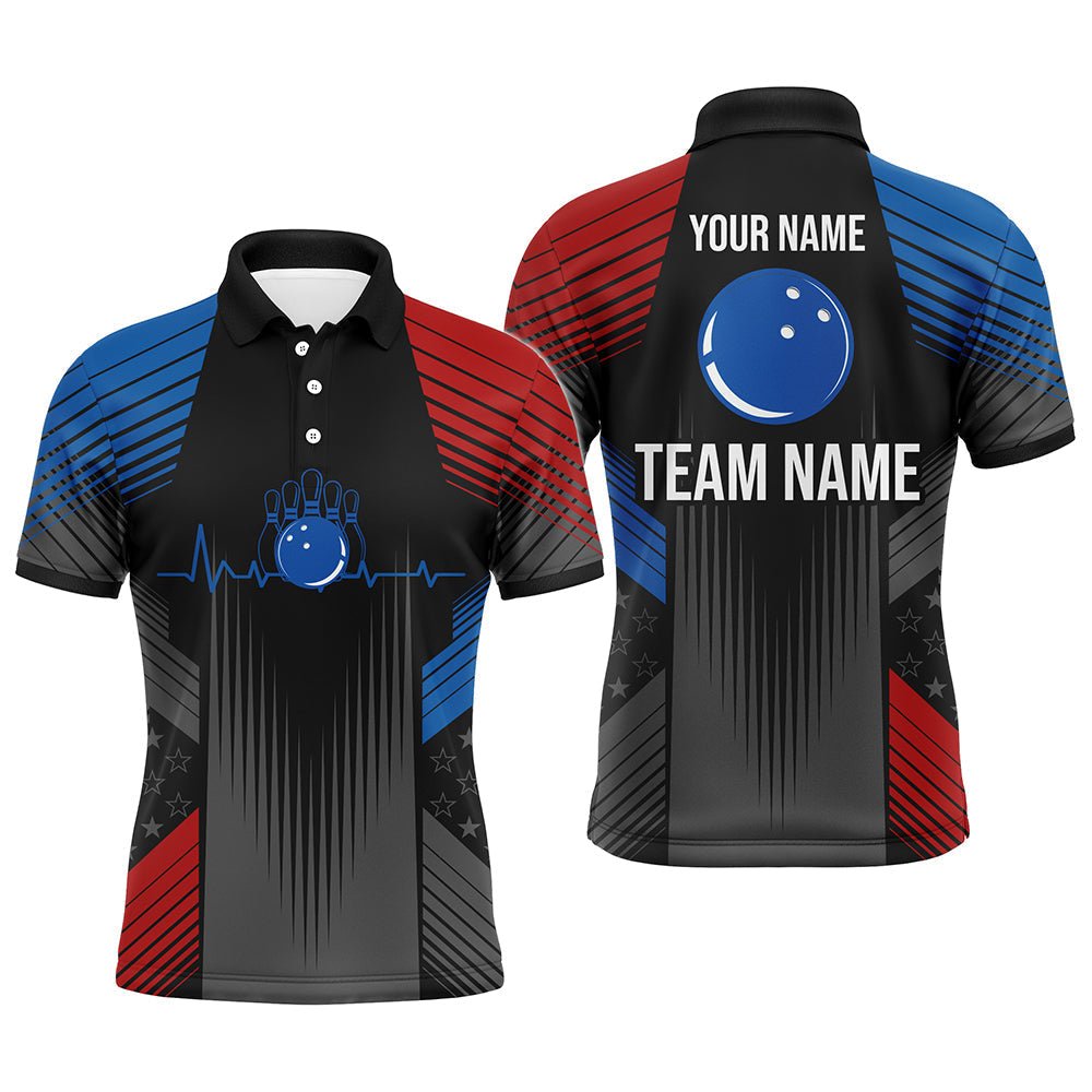 Personalisierte Bowling-Shirts für Herren - Individuelles Bowling-Team Trikot - Hochwertiges Bowling Polo-Shirt - Perfektes Geschenk für Bowling-Enthusiasten - D23 - Climcat