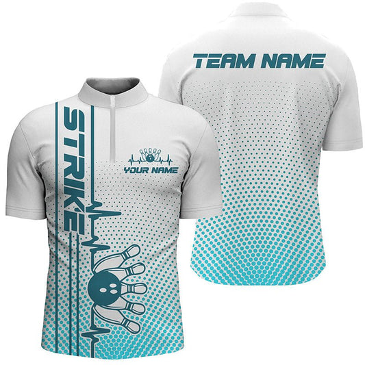 Personalisierte Bowling-Shirts für Herren und Damen | Bowling-Team Trikots | Hochwertige Materialien | Individuelle Gestaltungsoptionen | Blau P5504 - Climcat