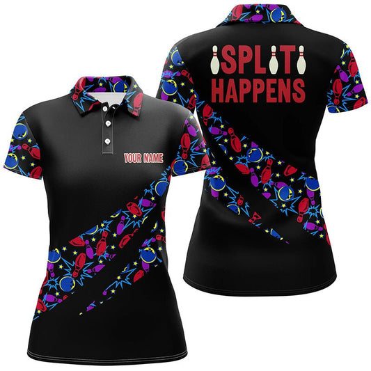Personalisierte Bowling-Tarnshirt für Damen - Team Liga Bowling Trikot Lady Polo Shirt Q6869 - Climcat
