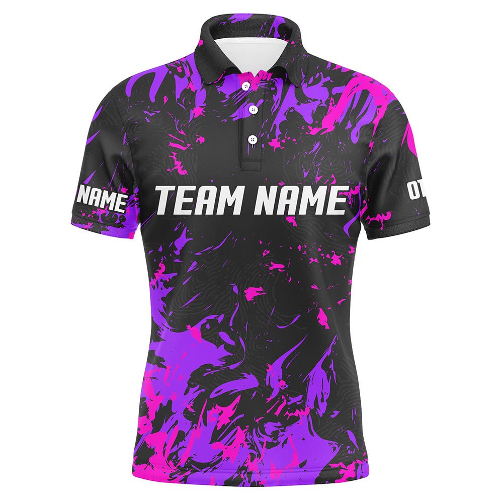 Personalisierte Bowling-Team Trikots, Bowling Shirts für Herren mit individuellem Namen | Pink P4511 - Climcat