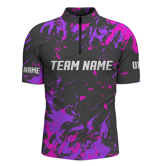 Personalisierte Bowling-Team Trikots, Bowling Shirts für Herren mit individuellem Namen | Pink P4511 - Climcat