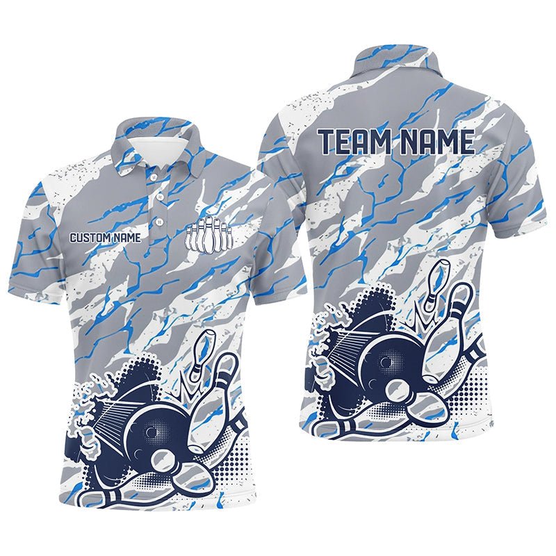 Personalisierte Bowling-Team Trikots mit Namen und Teamnamen - Bowling Polo Shirt für Herren und Damen P5344 - Climcat