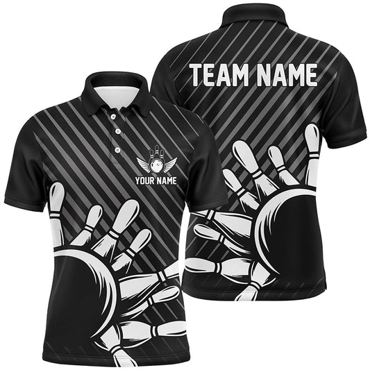 Personalisierte Bowling-Trikots mit Namen und Teamnamen - Bowling-Polo-Shirt für Herren P5338 - Climcat