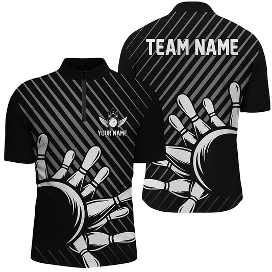 Personalisierte Bowling-Trikots mit Namen und Teamnamen - Bowling-Polo-Shirt für Herren P5338 - Climcat