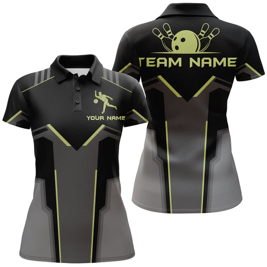 Personalisierte Damen Polo Bowling Shirt mit Teamnamen, Kurzarm, B28 - Climcat