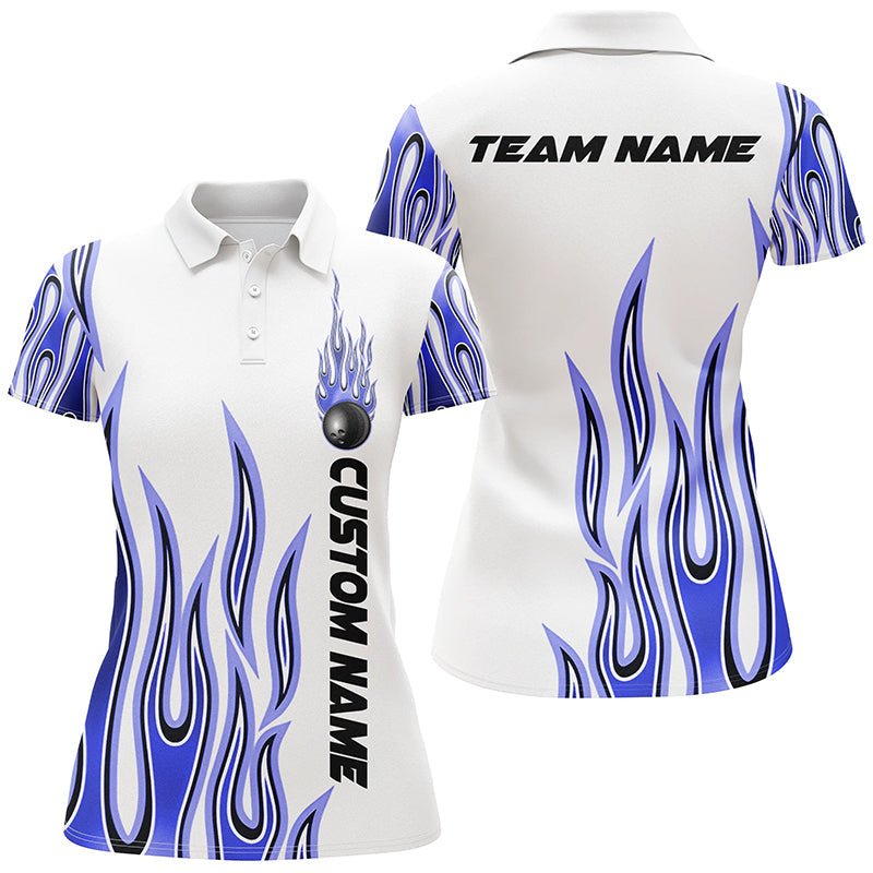 Personalisierte Flammen Bowling Shirts für Damen, individuelles Bowling Team Shirt P4981 - Climcat