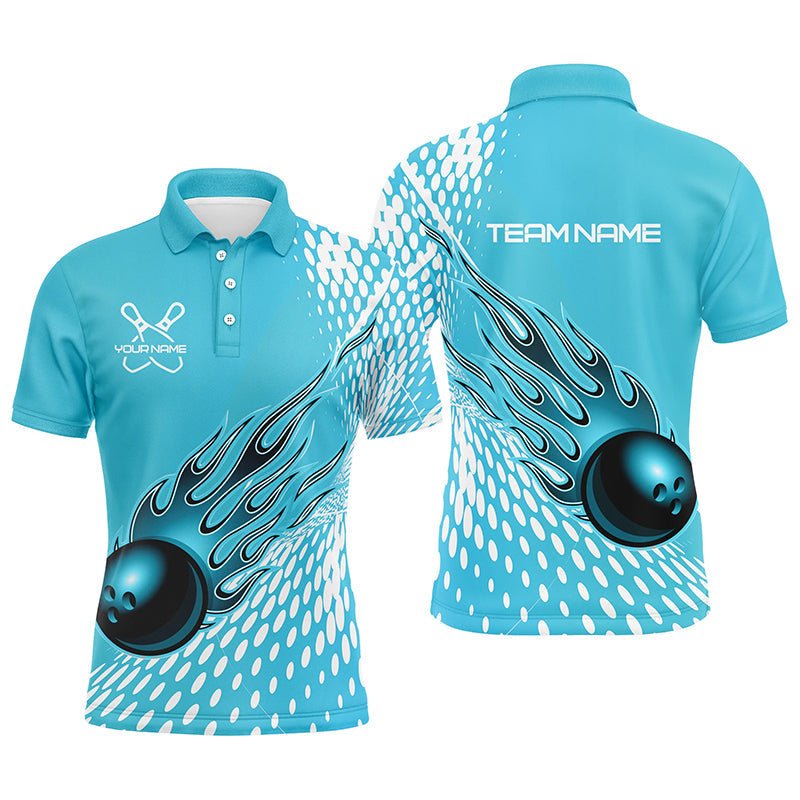 Personalisierte Flammen Bowling Shirts für Herren und Damen, individuelles Bowling Team Shirt P4977 - Climcat