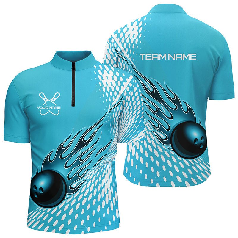 Personalisierte Flammen Bowling Shirts für Herren und Damen, individuelles Bowling Team Shirt P4977 - Climcat