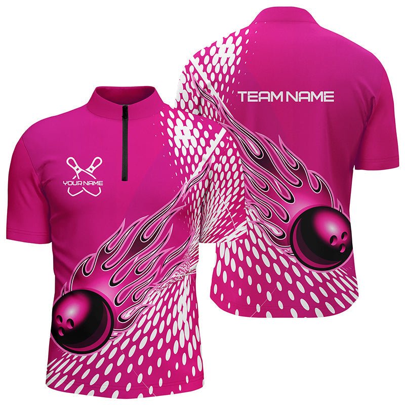 Personalisierte Flammen Bowling Shirts für Herren und Damen, individuelles Bowling Team Shirt P4978 - Climcat